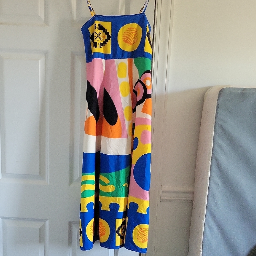Colorful Patterned Women's Dress - Picture 3 of 3